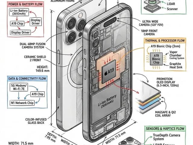 Technical Infographic Template for Objects