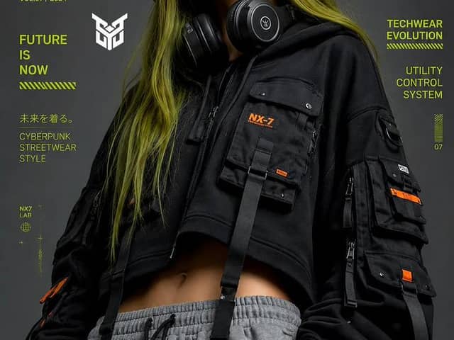 Retrato de Moda Techwear Cyberpunk