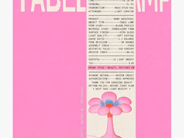Thermal Receipt Table Lamp Poster