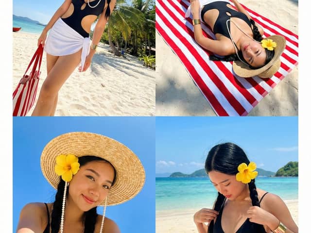 Tropical Beach Vacation Photo Collage