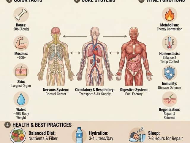 Ultra-Clean Anatomy Infographic Prompt