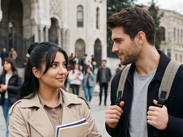 Ultra-Photoreal Candid Street Romance Film Still