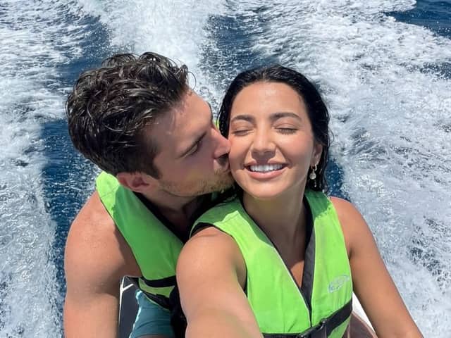 Ultra-Photorealistic Jet Ski Vacation Selfie Kiss