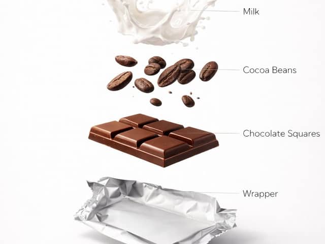 Ultra-Realistic Chocolate Bar Advertising Prompts (Motion and Exploded View)