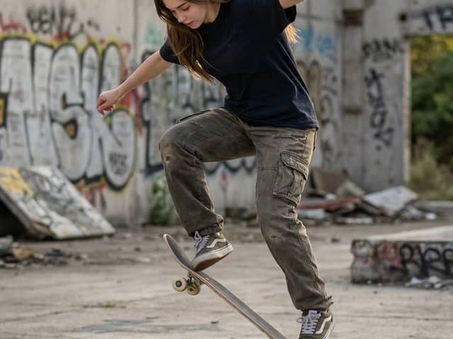 Ultra-realistic Urban Skateboarding Action Scene