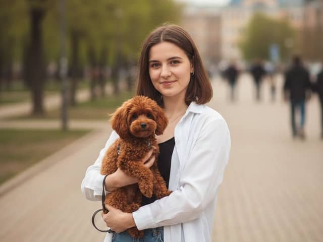 Retrato de Estilo de Vida Urbano com Cachorro - Prompt