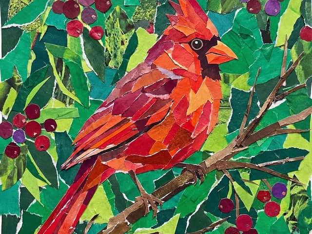 Vibrant Cardinal Collage Prompt