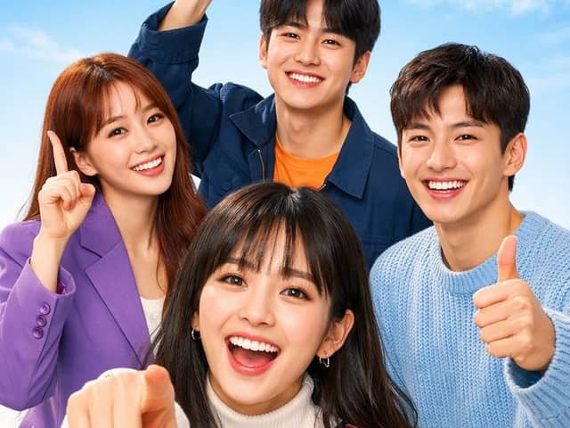 Pôster promocional vibrante de K-drama