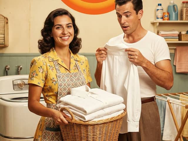 Vintage 1950s Detergent Ad Recreation Prompt