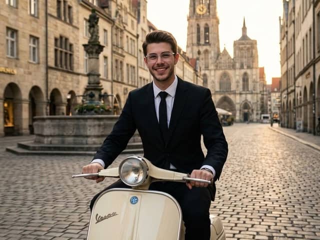 Passeio de Scooter Europeia Vintage