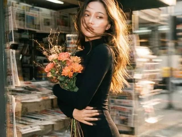 Vintage Film Aesthetic Portrait with Motion Blur