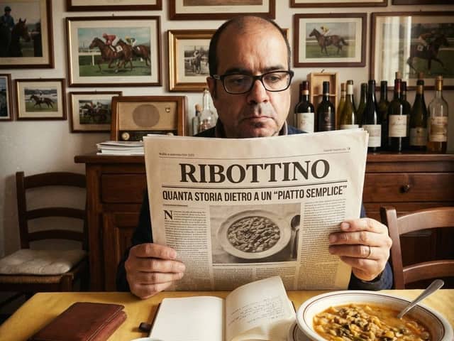 Vintage Newspaper Food Scene Prompt (JSON)