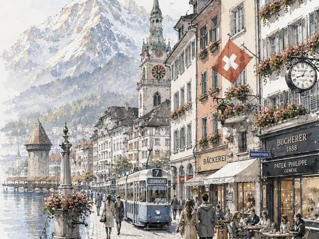 Pôsteres de Viagem Vintage em Aquarela