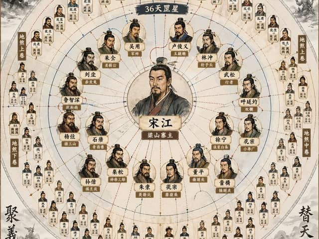 Water Margin 108 Heroes Relationship Map