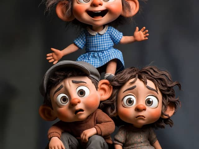 ढेर सारे बच्चों की सनकी 3D क्ले मूर्तिकला प्रॉम्प्ट