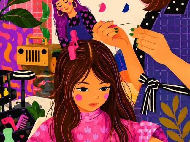 Illustrations fantaisistes de salons et de cafés