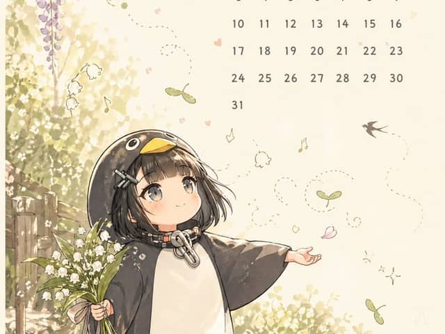 奇幻五月春日日历