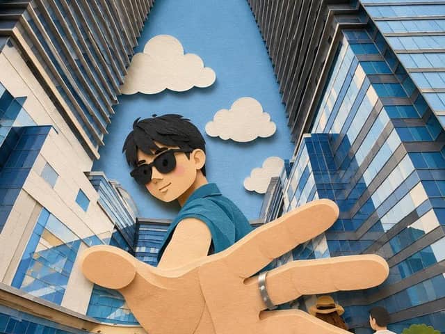 Ilustração de Viagem em Paper-Cut Criativa