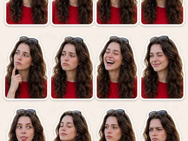 Paquete de stickers de retrato de mujer