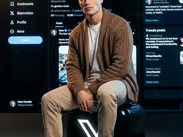 X/Twitter UI Interaction Scene