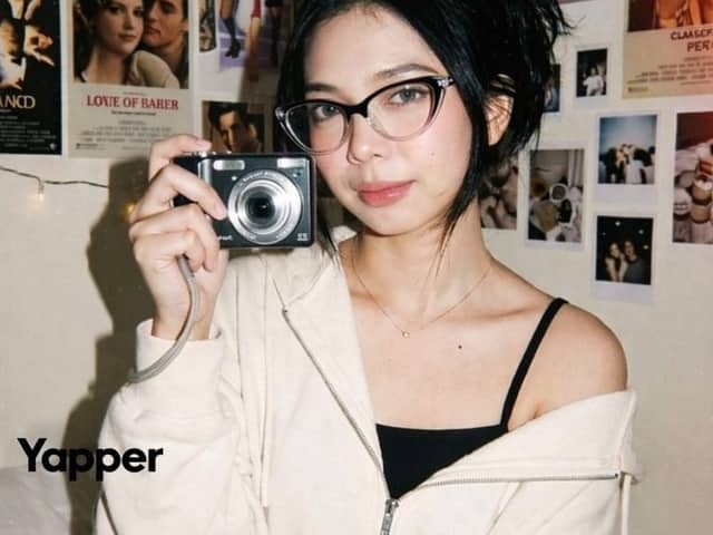 Y2K Candid Digital Camera Portrait of a Young Woman