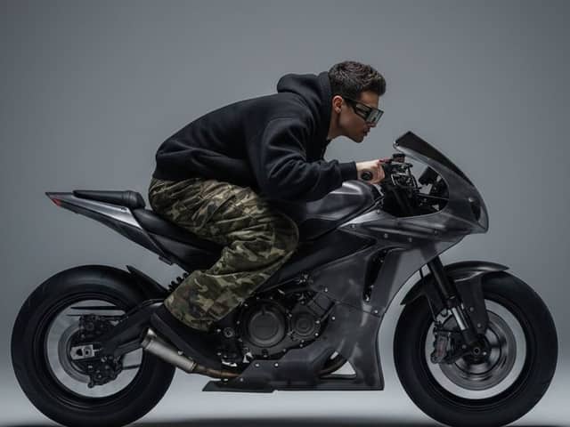 Y2K Style Translucent Motorbike Product Design