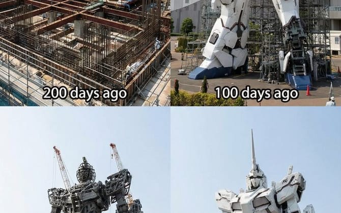 Odaiba Gundam Construction Process Visualization