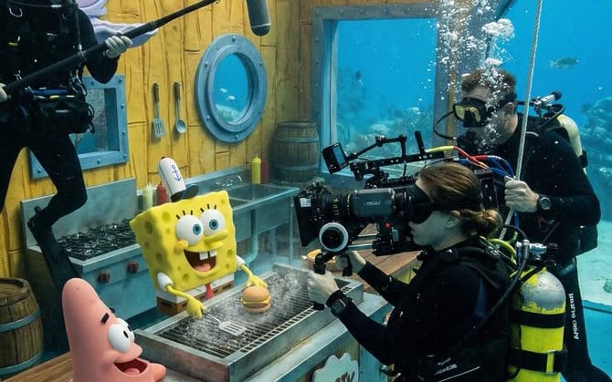 Cena Fotorrealista do Bob Esponja do BTS