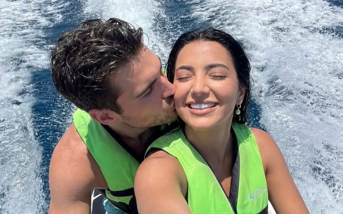 Ultra-Photorealistic Jet Ski Vacation Selfie Kiss