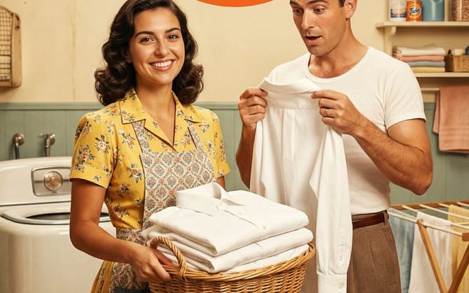 Vintage 1950s Detergent Ad Recreation Prompt