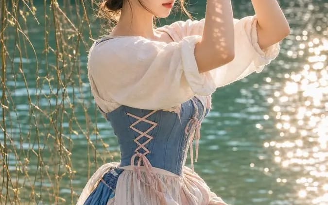A breathtaking young woman with an exceptionally youthful