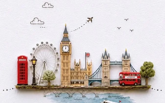 Create a charming miniature 3D paper-craft travel