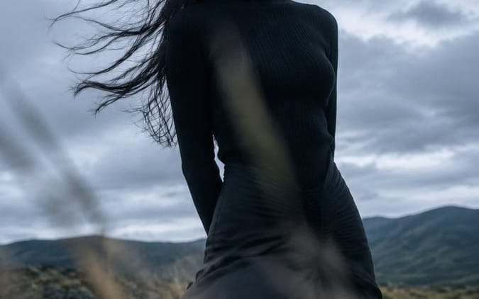 Black Wind Fashion Portrait