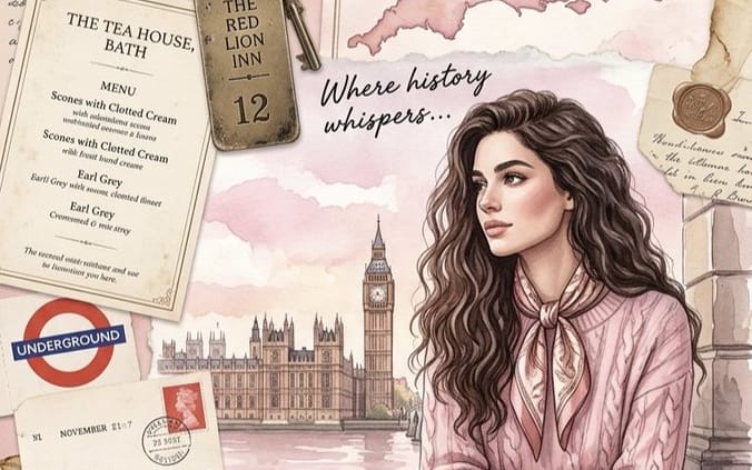 Scrapbook de Viagem Vintage pela Inglaterra
