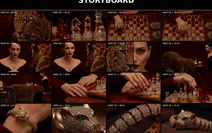 Create a 22-second ultra-luxury cinematic jewelry commercial