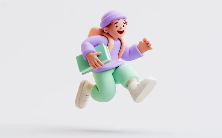 Render 3D lindo de un Subject , superficie mate