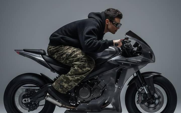 Y2K Style Translucent Motorbike Product Design