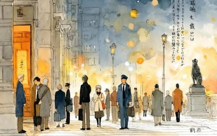 Create a cinematic watercolor illustration of Location