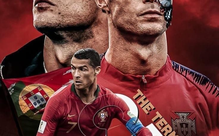 Futuristic Cybernetic Football Poster