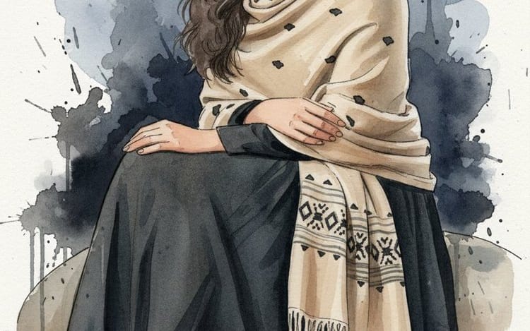 Fine-Art Ink and Watercolor Portrait with Identity Lock