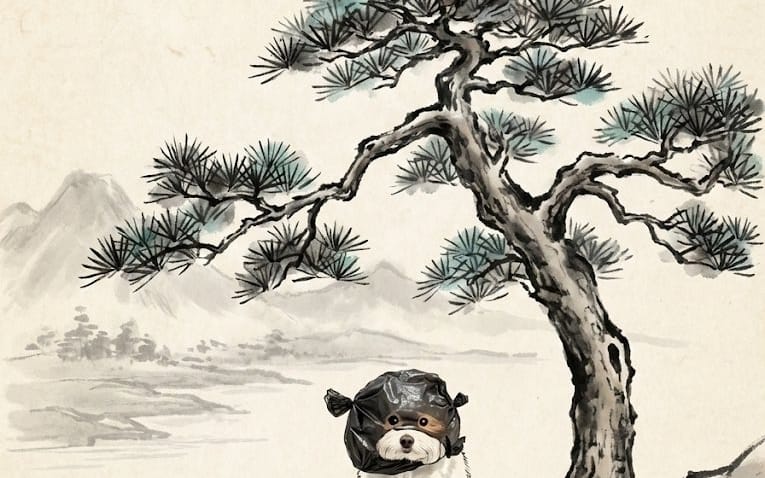 New Year's Card Ink Painting Prompt