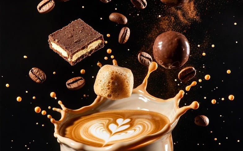 Ultra-Cinematic Splash Photography of Coffee and Chocolate