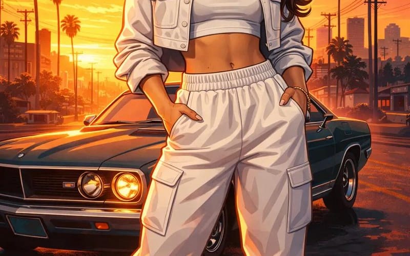 GTA Loading Screen Style Urban Chic Illustration