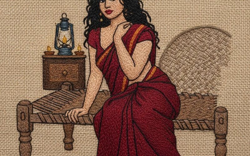रंगीन पेंसिल से फूलों के खेत का टाइम-लैप्स