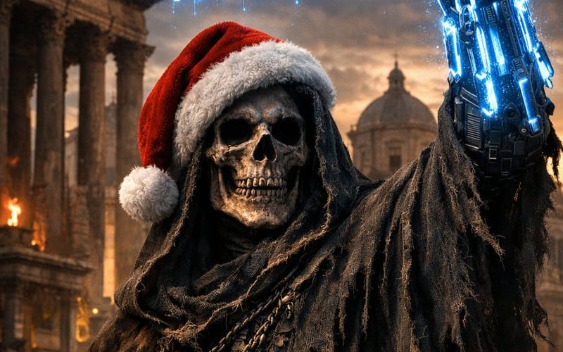 Seasonal Grim Reaper in a Roman City