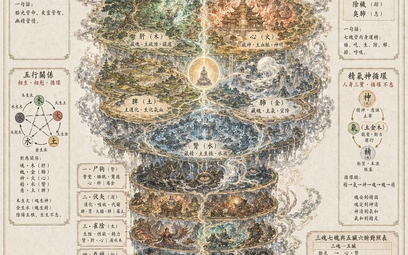 道教三魂七魄海報