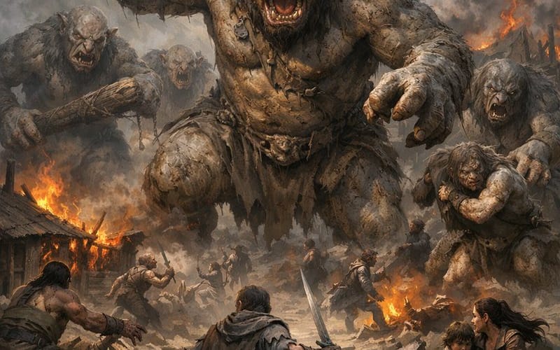 Troll Horde Attack Visualization Prompt (Japanese)