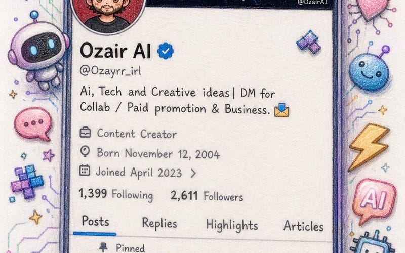 Twitter Profile Doodle Art Transformation