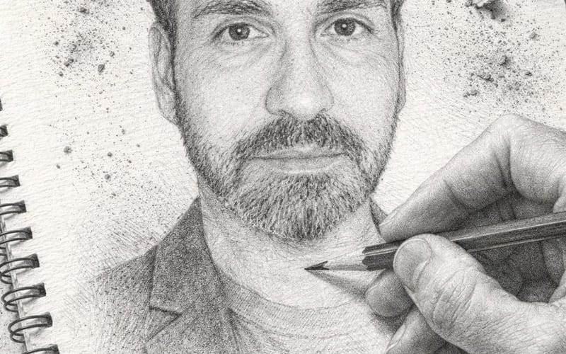 Ultra-Detailed 3D Graphite Sketch