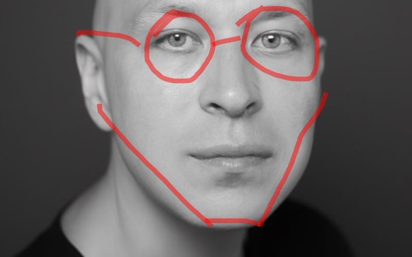 Image Editing Prompt for Jawline, Glasses, and Head Shape